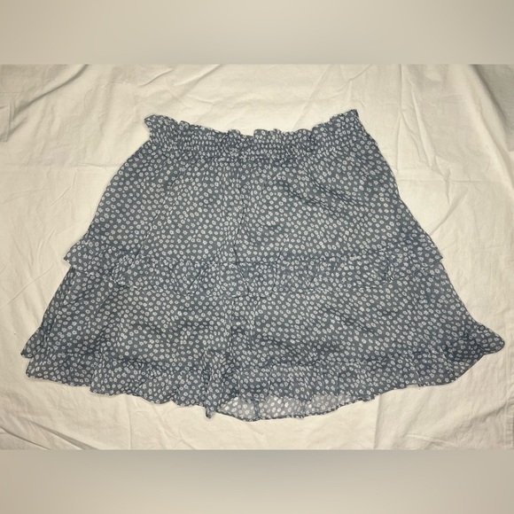 Petal + Pup Blue and White Floral Luda Layered Skirt 10 - Picture 3 of 10